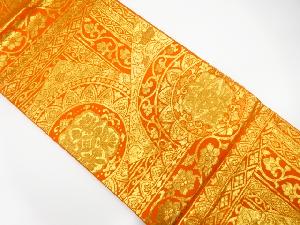 アンティーク　花更紗模様織り出し袋帯（材料）